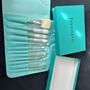 Brand new beautiful makeup brush set. Iconic blue!